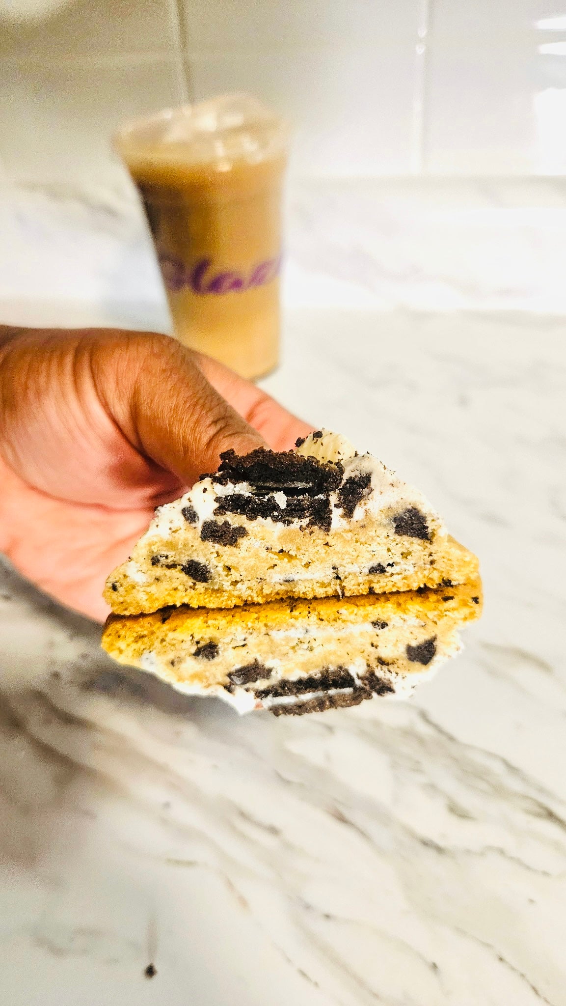 Oreo Cookie Butter Bliss Stuffed Cookie