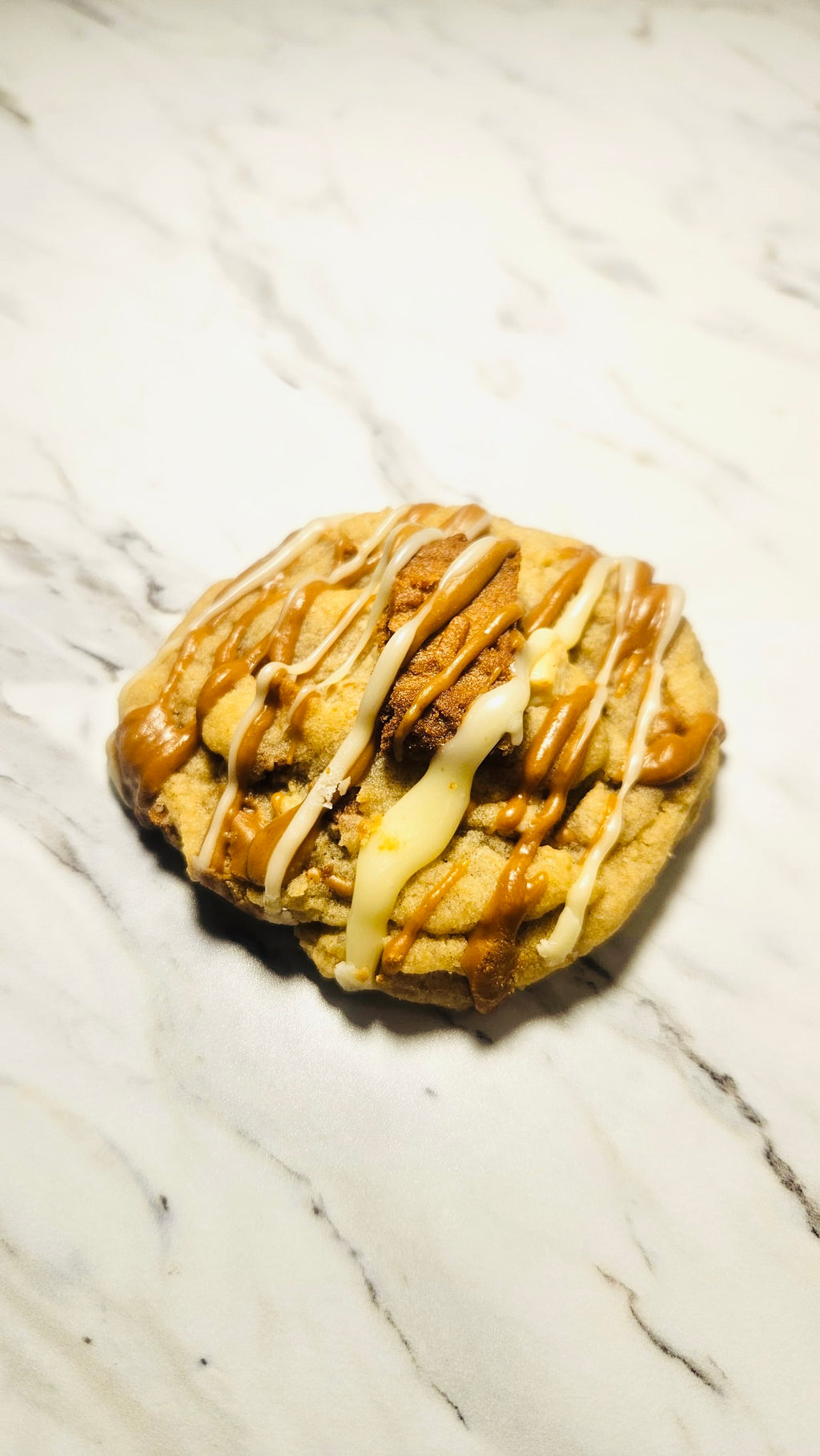 Biscoff White Chocolate Chunk Stuffed Cookies