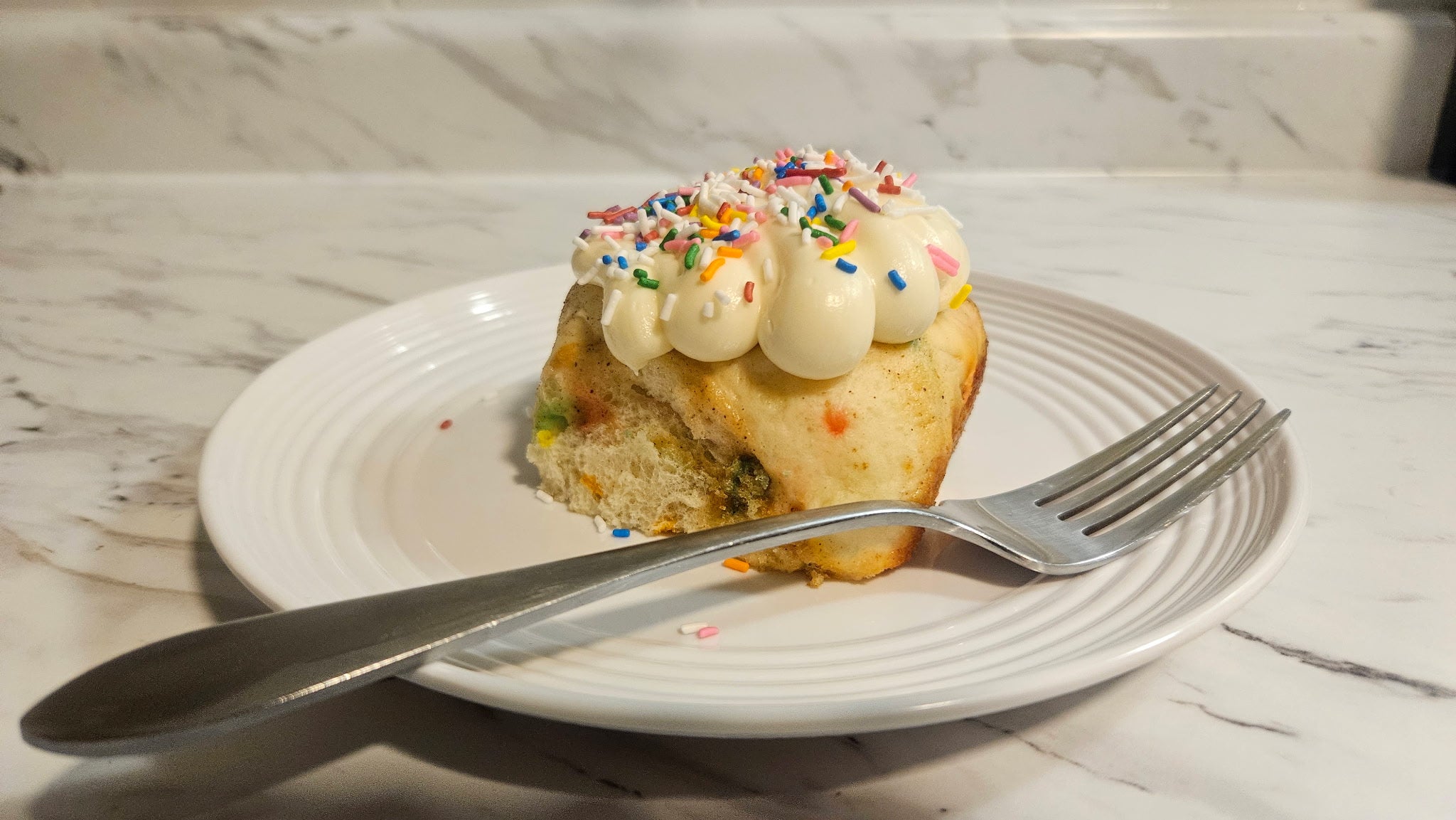 Birthday Cake Cinnamon Roll